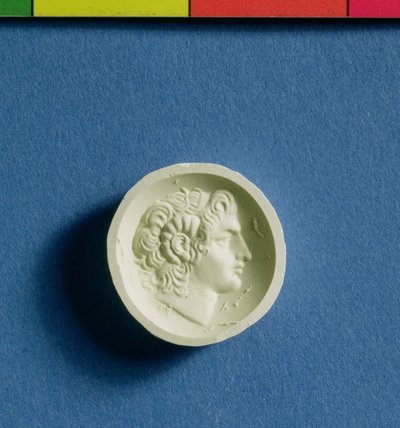 Portrait of Alexander the Great from a Tourmaline Stamp by Greek